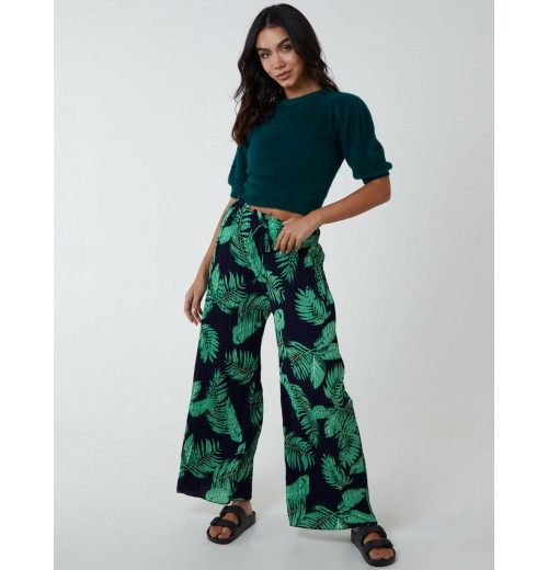 Tropical Print Elasticated Waist Culotte Tropical Print Elasticated Waist Culotte