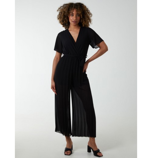 Pleated Wrap Over Jumpsuit Pleated Wrap Over Jumpsuit
