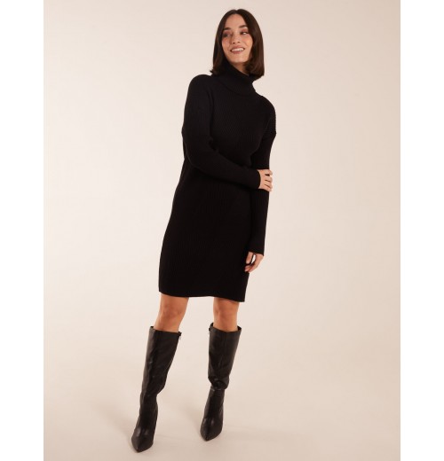 Rib Knitted Roll Neck Jumper Dress Rib Knitted Roll Neck Jumper Dress