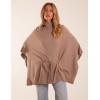 Roll Neck Drawstring Poncho Roll Neck Drawstring Poncho