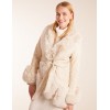 Faux Fur Collar PU Belted Coat Faux Fur Collar PU Belted Coat