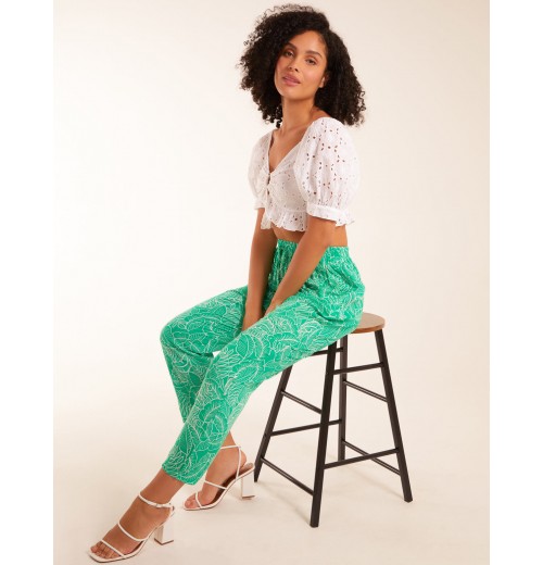 Leaf Print Capri Trousers Leaf Print Capri Trousers